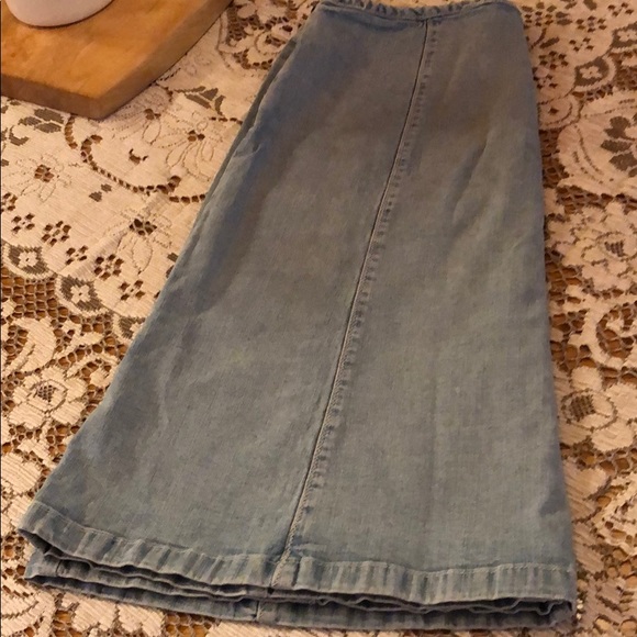 Denim midi flared skirt - Picture 6 of 6